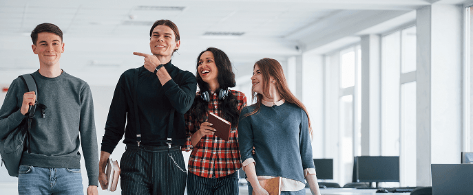 Students studying abroad